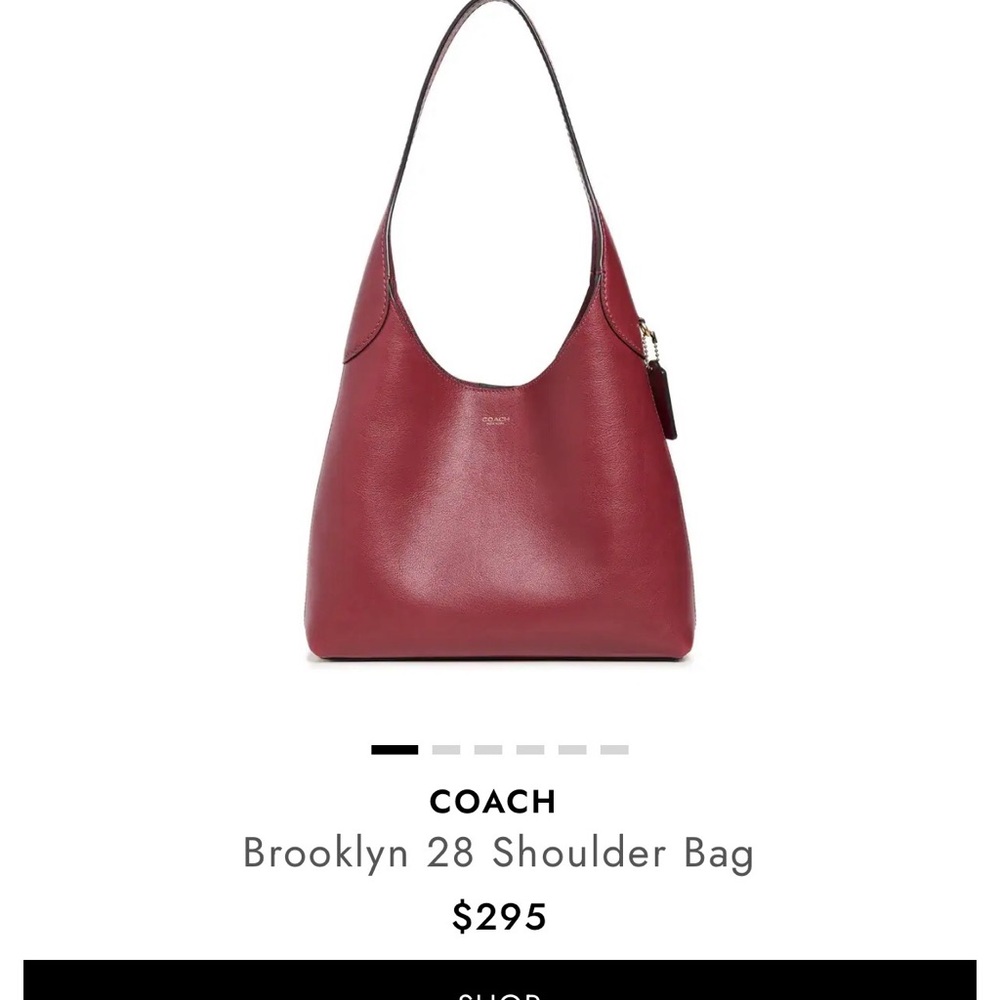 ❤️COACH Brooklyn 28 Bag in Ruby Red❤️ - Picture 9 of 11